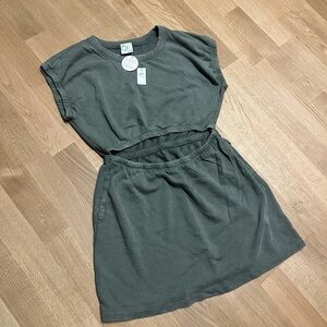 Aerie Offline Green French Terry Dress